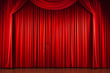 西方戏剧歌剧院的红色幕布设计图片