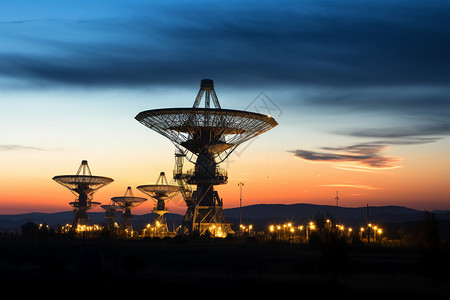 天文学雷达发射塔背景图片