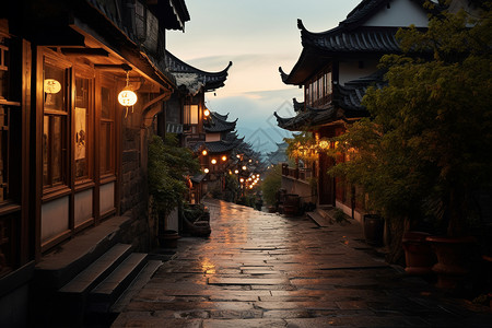 丽江古镇的美丽景观图片
