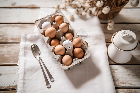 天然营养的鸡蛋背景图片