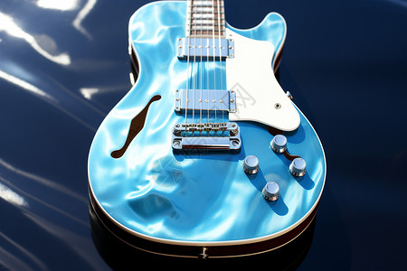 锋利背景蓝色的吉他背景