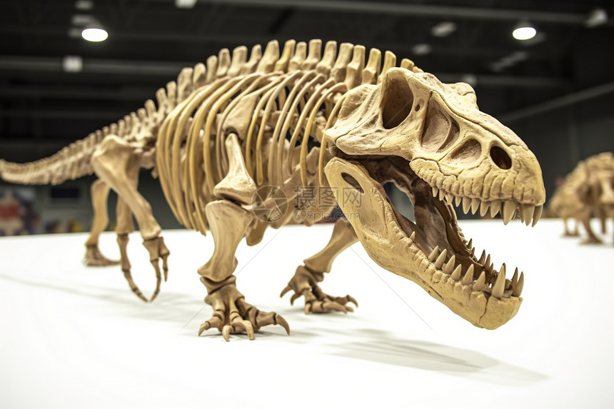 博物馆的恐龙化石图片