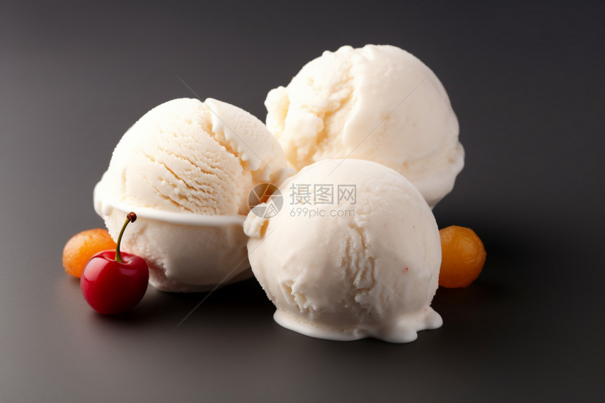 新鲜香草冰淇淋图片