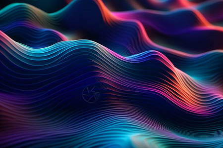 曲线运动流体波的抽象运动图形设计图片