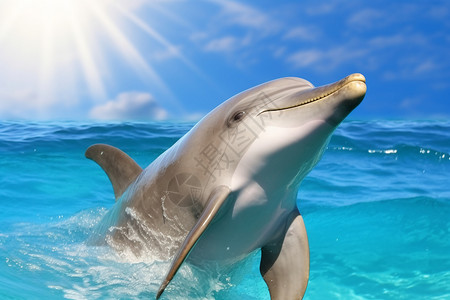 有趣的海豚背景图片