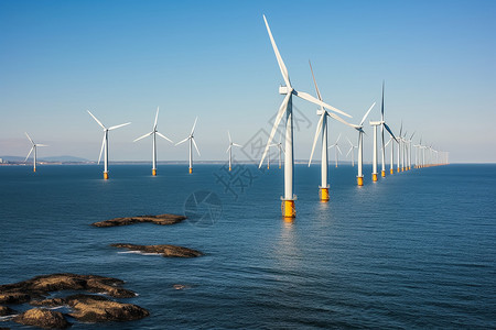 可再生的海上新能源发电设备背景