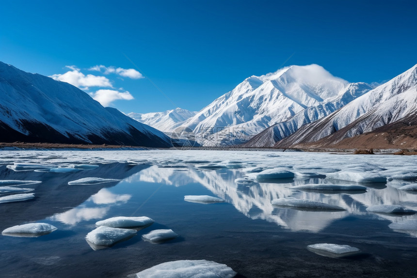 冰山与湖泊图片