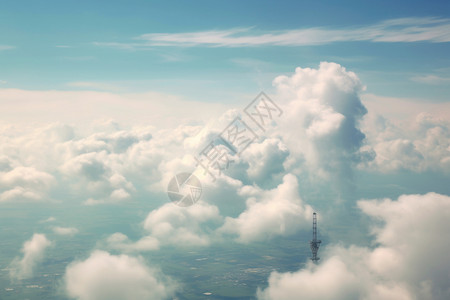 大气层的云朵背景图片