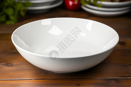 厨房空的碗背景图片