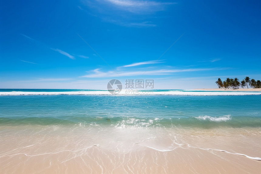 热带沙滩的美景图片