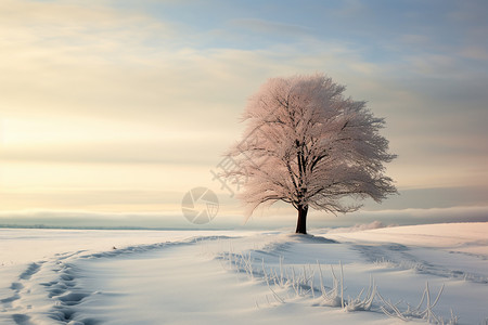 一颗孤独的树背景图片