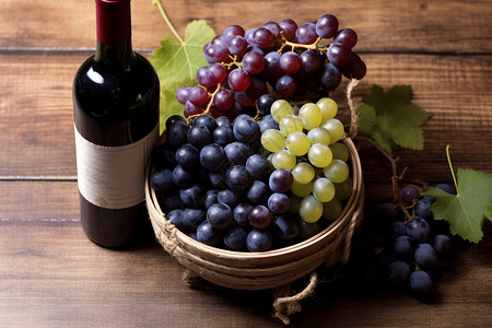美酒和葡萄葡萄酒收获高清图片