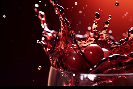 果汁飞溅效果红酒飞溅的艺术设计图片