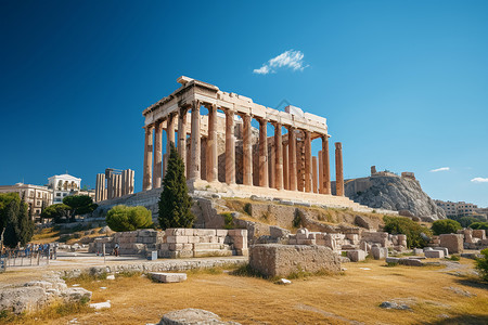 希腊雅典城市风景区高清图片