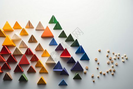 折纸三角形背景图片