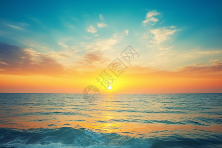 日出前的大海图片