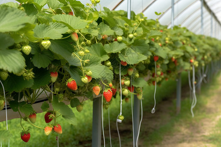 草莓大棚种植图片
