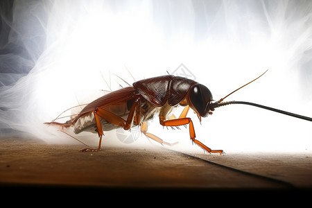 天然的害虫蟑螂背景图片