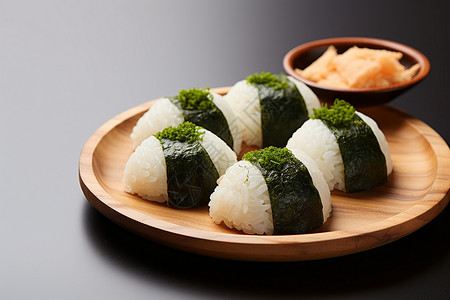 紫菜米饭海苔饭团背景