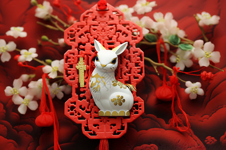 元旦折纸中国农历新年装饰背景