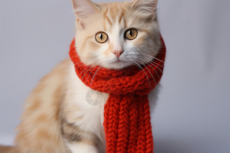 戴围巾的猫戴围巾的小猫背景