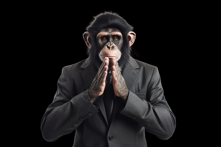 大猩猩脸猿猴商人设计图片