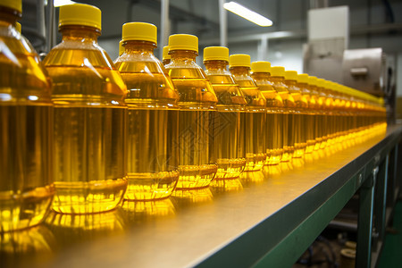 蜂蜜包装模版大型生产豆油的加工厂背景