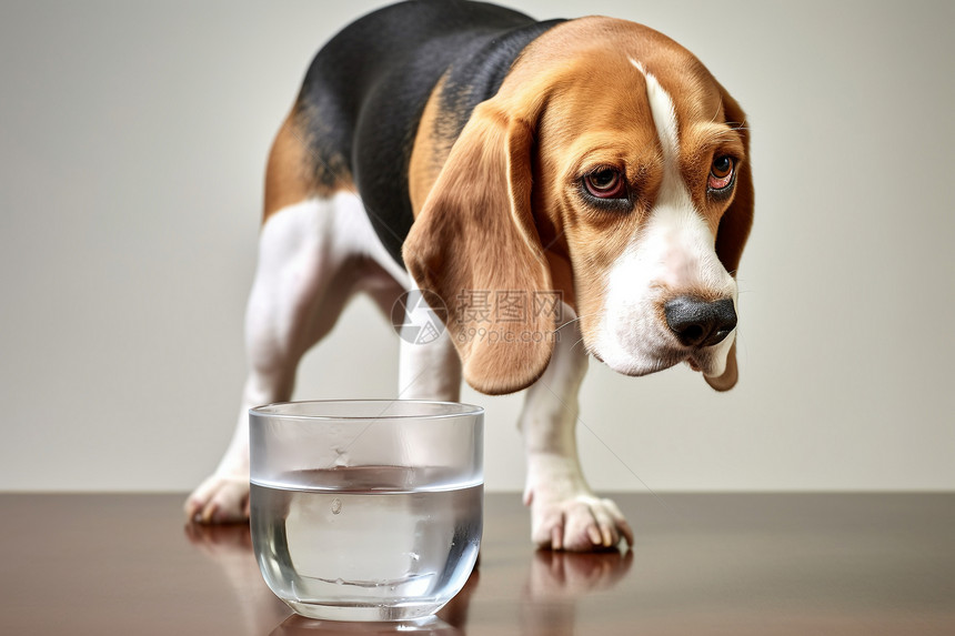 狗和水杯图片
