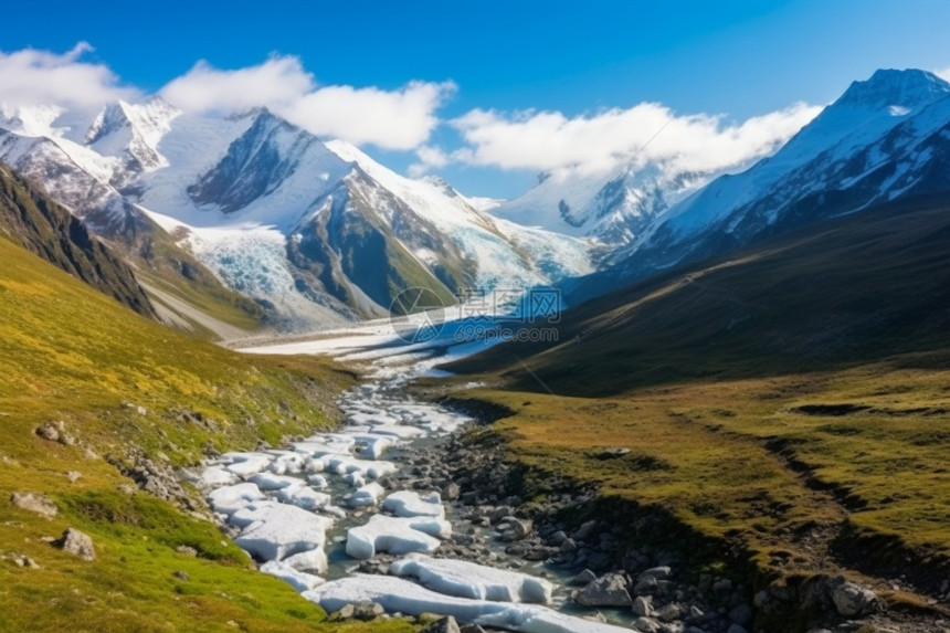 洁白的雪山图片