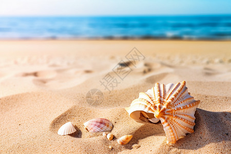 海岸边的田螺背景图片