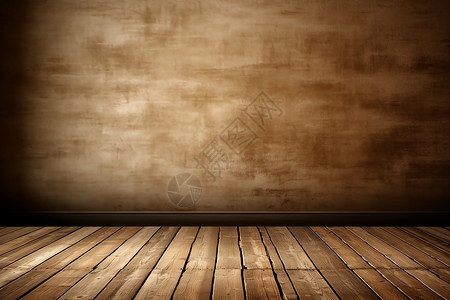 暗调木地板暗色调的墙面和地板背景