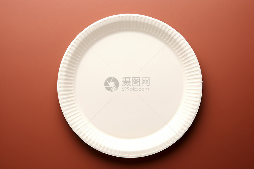 圆形便携式纸餐盘图片