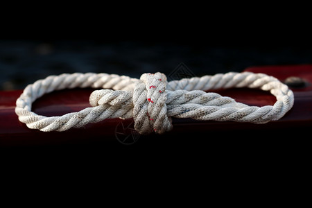 海洋船的绳索高清图片