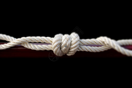 麻绳编织渔船上的绳索背景