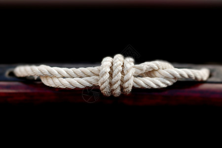 打结的绳子打结牢固的海洋绳索背景