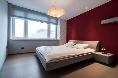 现代简约装修的卧室空间背景图片