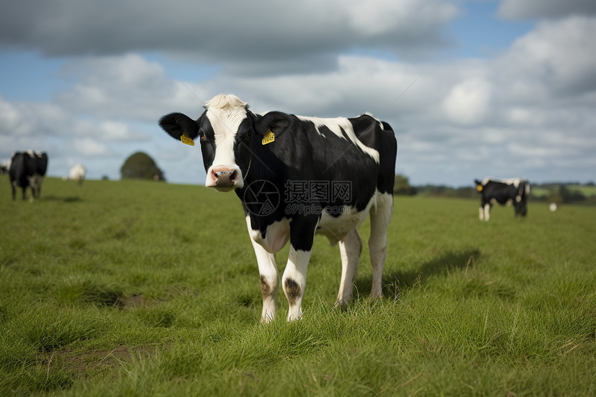 牧场的小奶牛图片
