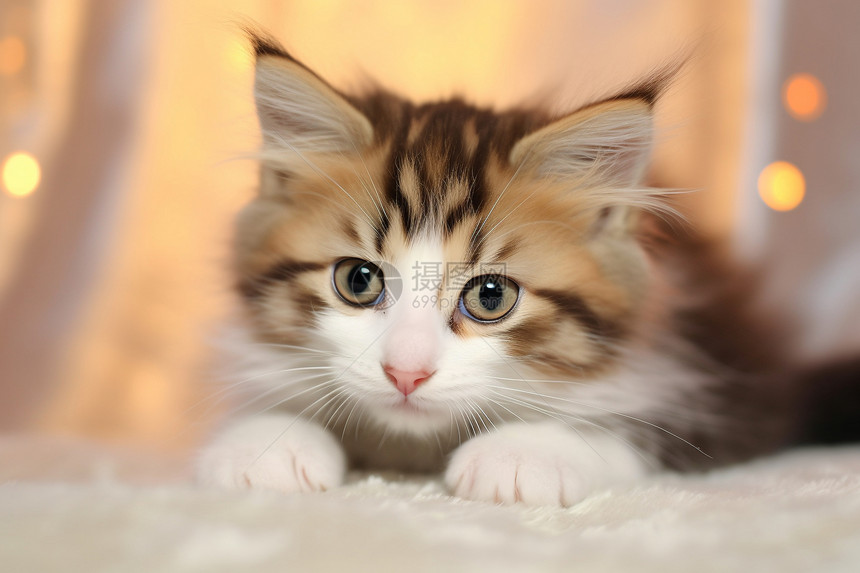 毛绒可爱的小猫图片