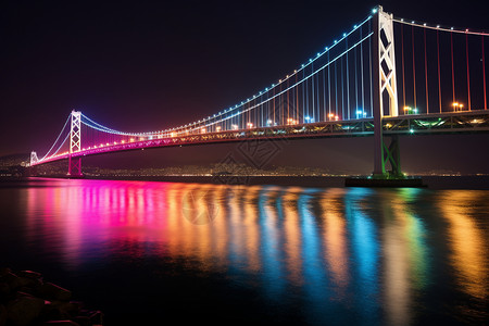 鲜艳建筑颜色鲜艳的彩虹桥背景