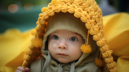雨衣照片素材可爱的小婴儿照片背景
