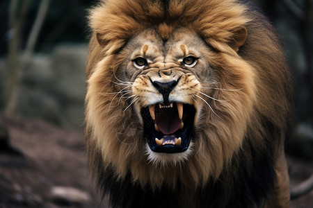可怕的狮子捕食者猎物高清图片