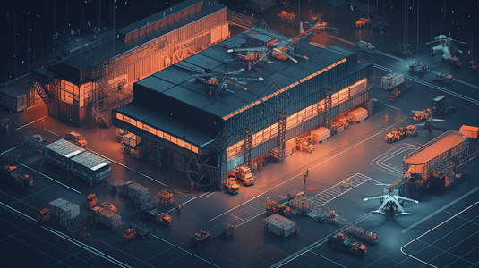 大型无人机创新的仓库设计图片