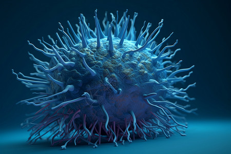 3D渲染细胞病毒背景图片