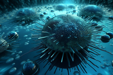 医学细胞病毒研究背景图片