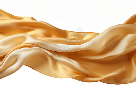 金色波浪丝带简约美观的丝带背景