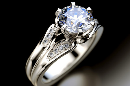 浪漫的钻石戒指图片