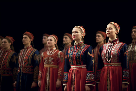 传统民族的合唱团背景图片