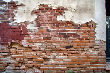 乡村破旧的建筑墙壁图片