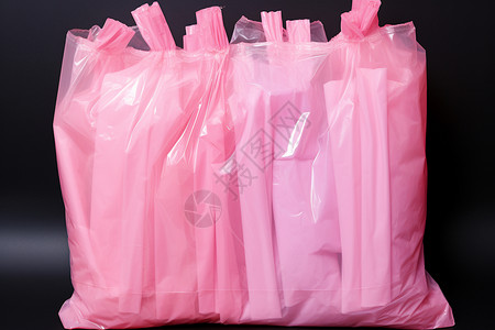 粉红色的塑料袋子图片
