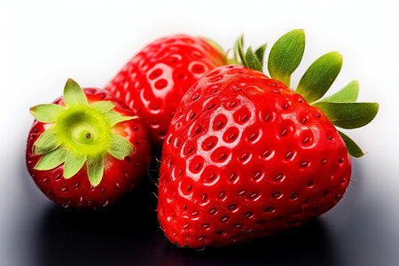鲜甜多汁的草莓背景图片